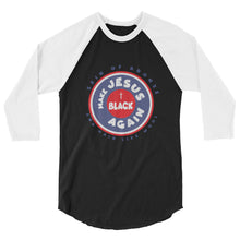 Load image into Gallery viewer, Unisex 3/4 Sleeve Raglan Shirt | Circle Blue