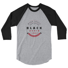 Load image into Gallery viewer, Unisex 3/4 Sleeve Raglan Shirt | Crest Dark