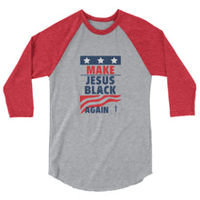 Load image into Gallery viewer, Unisex 3/4 Sleeve Raglan Shirt | Stars Top Blue