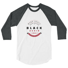 Load image into Gallery viewer, Unisex 3/4 Sleeve Raglan Shirt | Crest Dark