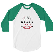 Load image into Gallery viewer, Unisex 3/4 Sleeve Raglan Shirt | Crest Dark